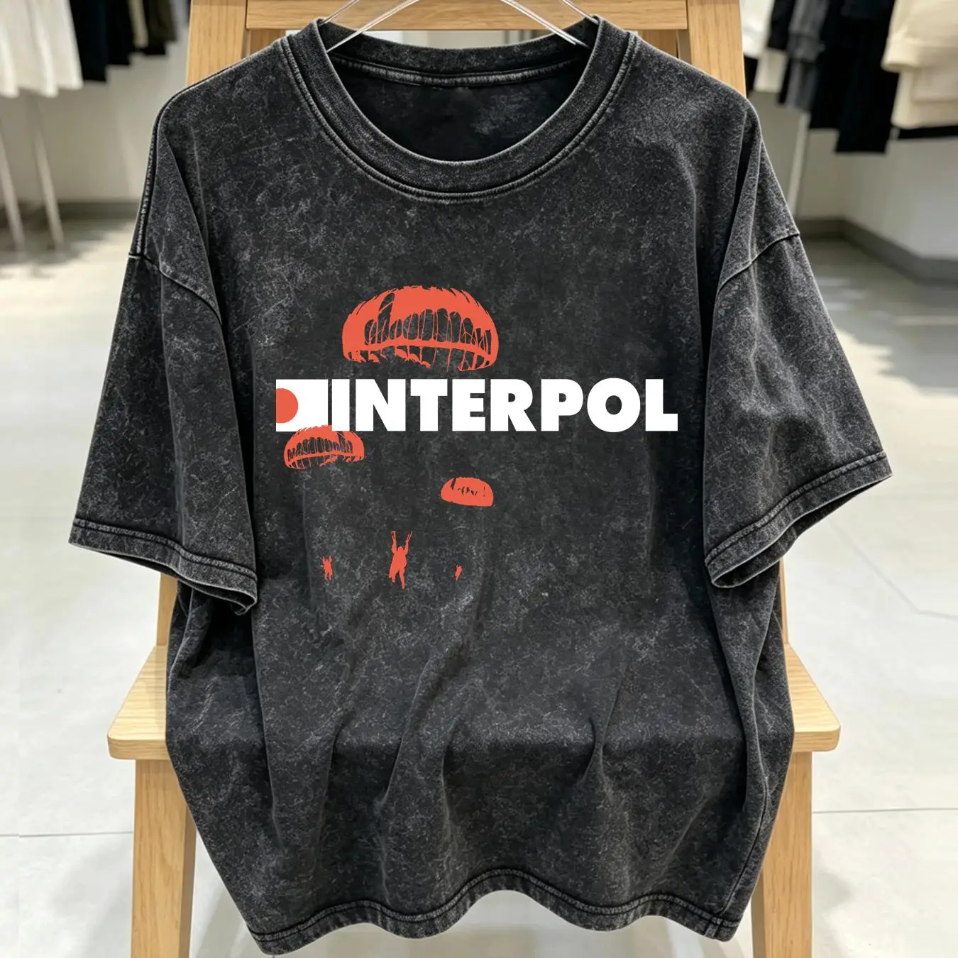 Streetwear Brand Vintage - Футболка Interpol, стилизованная под рок-группу, из