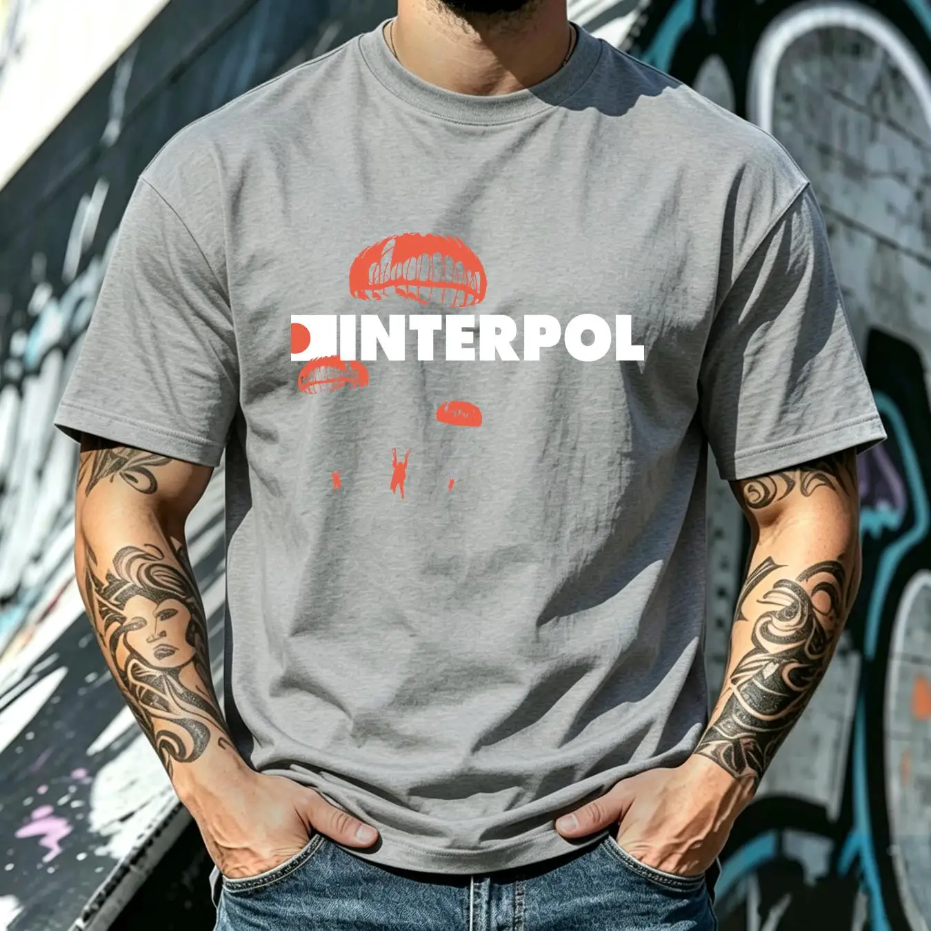 Футболка Interpol, стилизованн – обзор и цена Streetwear Brand Vintage